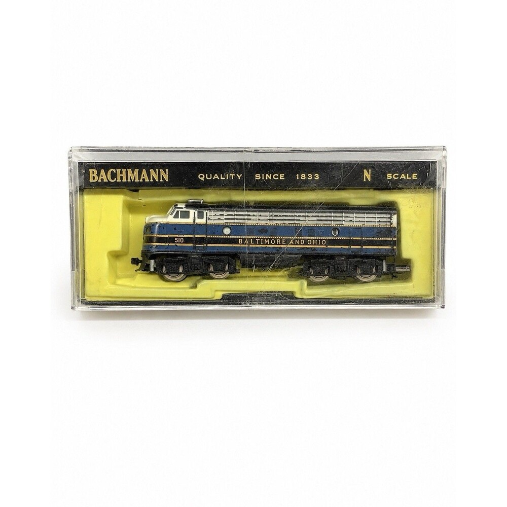 Vintage Bachmann N Scale B&O Baltimore Ohio F Unit Diesel Locomotive #510 w/Case